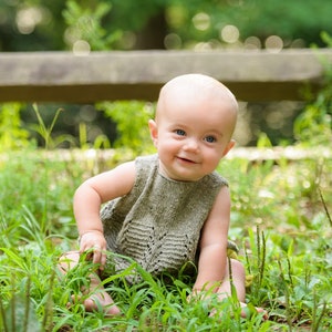 make your own Baby Nicole (DIGITAL KNITTING PATTERN) tank sweater Preemie to age 4 infant baby toddler