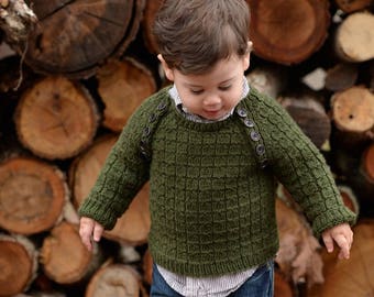 make your own Lumberjack Sweater (DIGITAL KNITTING PATTERN) sized newborn to 4 years