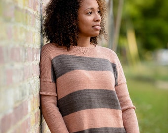 make your own Sweatershirt for adults (DIGITAL KNITTING PATTERN) women sweater