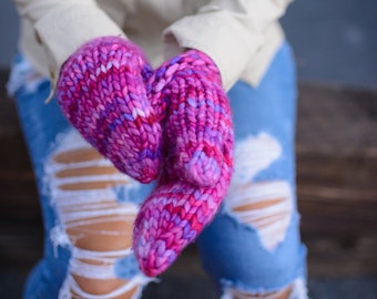 make your own Warmest Mittens (DIGITAL KNITTING PATTERN) toddler child tween teen adult