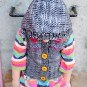 make your own Mini Cardi Vest DIGITAL KNITTING PATTERN Ages 2-14 toddler child tween girl image 5