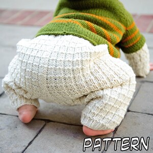 make your own Toasty Waffle Pants (DIGITAL KNITTING PATTERN) baby infant toddler