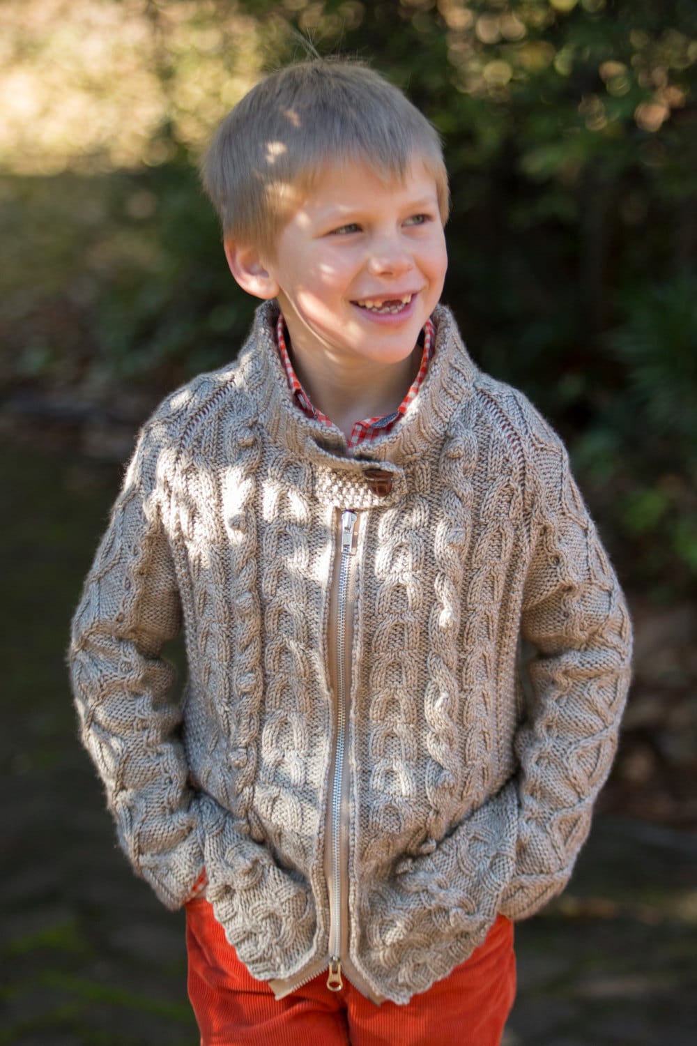 Make your own Eliot Zip-Up DIGITAL KNITTING PATTERN 6 years | Etsy