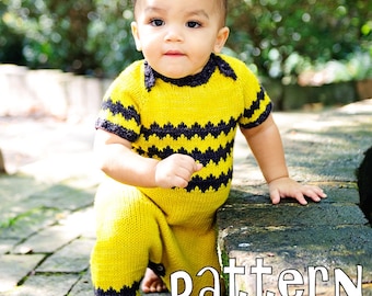 make your own Ollie Romper (DIGITAL KNITTING PATTERN) newborn baby toddler