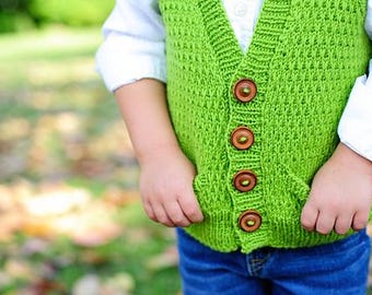 make your own Tycoon Vest (DIGITAL KNITTING PATTERN) for boys, kids, children, baby, toddler