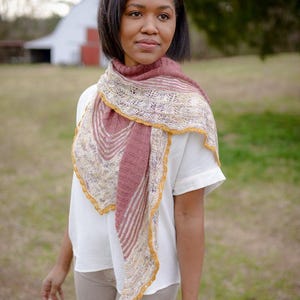 make your own Bevy Shawl (DIGITAL KNITTING PATTERN) Triangular Scarf/Shawl