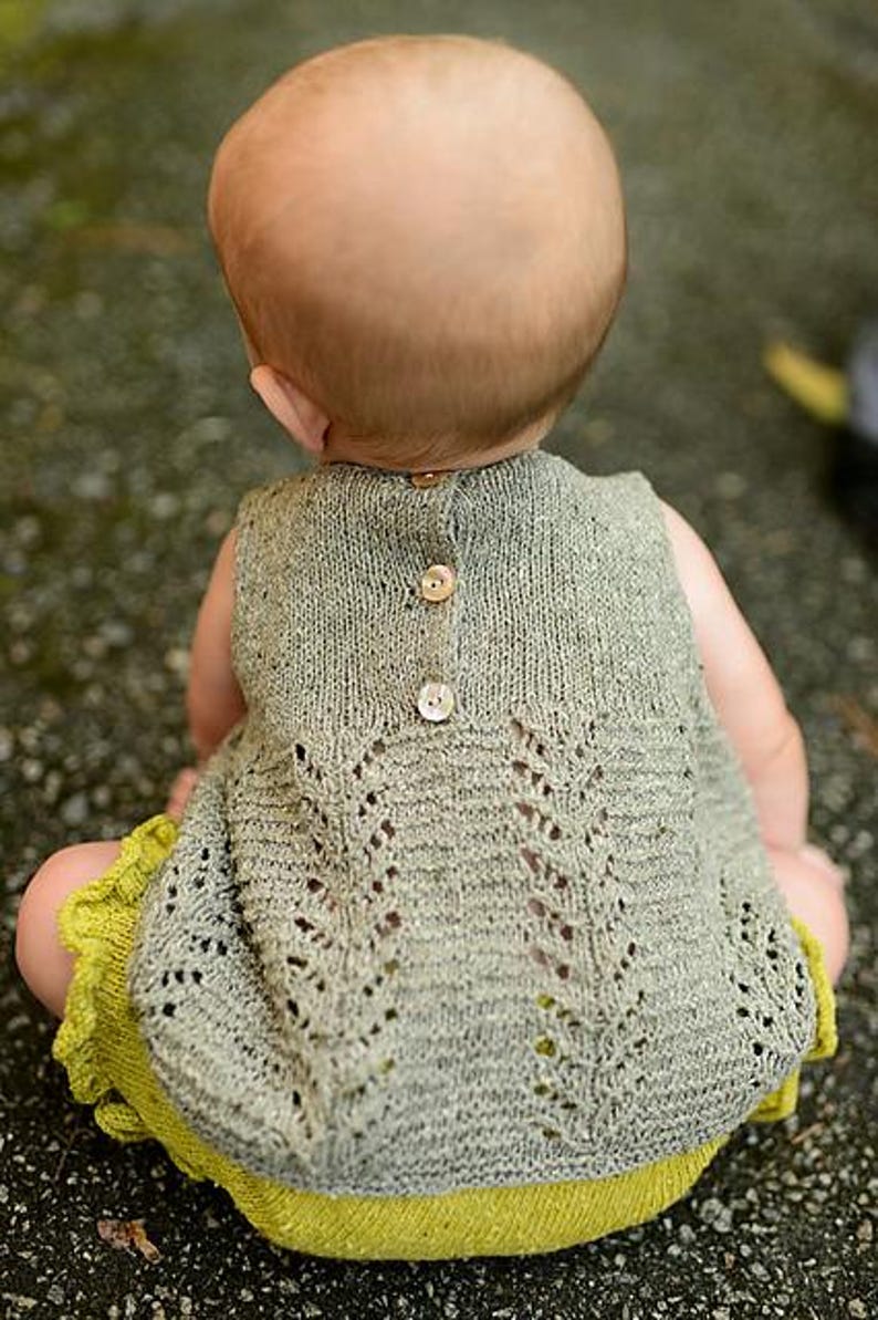 Baby Sleeveless Top Knitting Pattern: Lace Detail, Preemie to 4 Years ...
