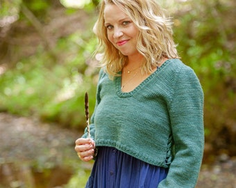 make your own Whimsy Pullover (DIGITAL KNITTING PATTERN) for women, teen, plus, junior