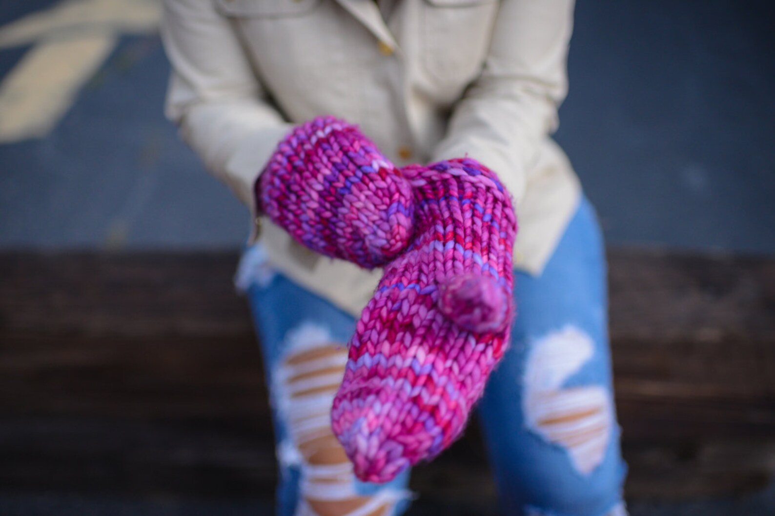 Make Your Own Warmest Mittens DIGITAL KNITTING PATTERN Toddler Child