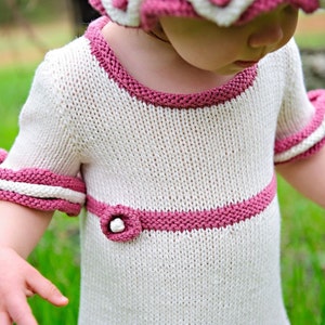 make your own Vintage Petti Dress and Hat DIGITAL KNITTING PATTERN baby toddler child sizes 0-8 image 5