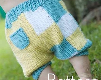 make your own Perfect Patchwork Bloomers (DIGITAL KNITTING PATTERN) for baby