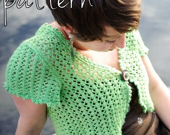 make your own Sweet Tea Lace Shrug (DIGITAL KNITTING PATTERN) 8 sizes, 29-50 inch bust