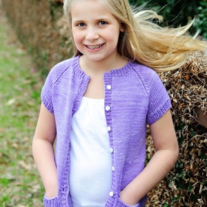 make your own Sarabeth Cardigan DIGITAL KNITTING PATTERN toddler child tween teen sizes 2 to 16 image 5