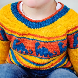 make your own Diplodocus Sweater DIGITAL KNITTING PATTERN Infant Toddler Child image 4