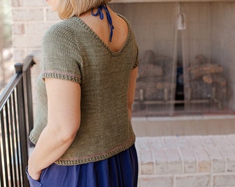 make your own Sporty Sweater (DIGITAL KNITTING PATTERN) for adult women teen junior