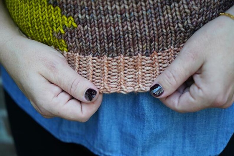 make your own Colorblock Market Vest (DIGITAL KNITTING PATTERN) for tweens, teens, adults