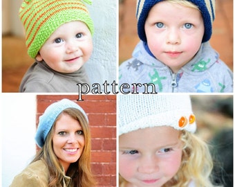 make your own Adventure Hat (DIGITAL KNITTING PATTERN) newborn infant toddler child tween teen adult