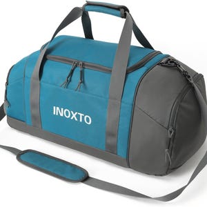 Sporttasche, INOXTO Reisetasche mit trockener nasser Tasche und SchuhfachFür Frauen und Männer, 55L Fitness wasserdichte Wochenendtasche