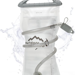 INOXTO 1.5L/2/3L ハイドレーションブラダー、ウォーターブラダー、ウォーターリザーバーホースインシュレーター、ハイフローバイトバルブ付き、ハイキングバックパック用、漏れ防止