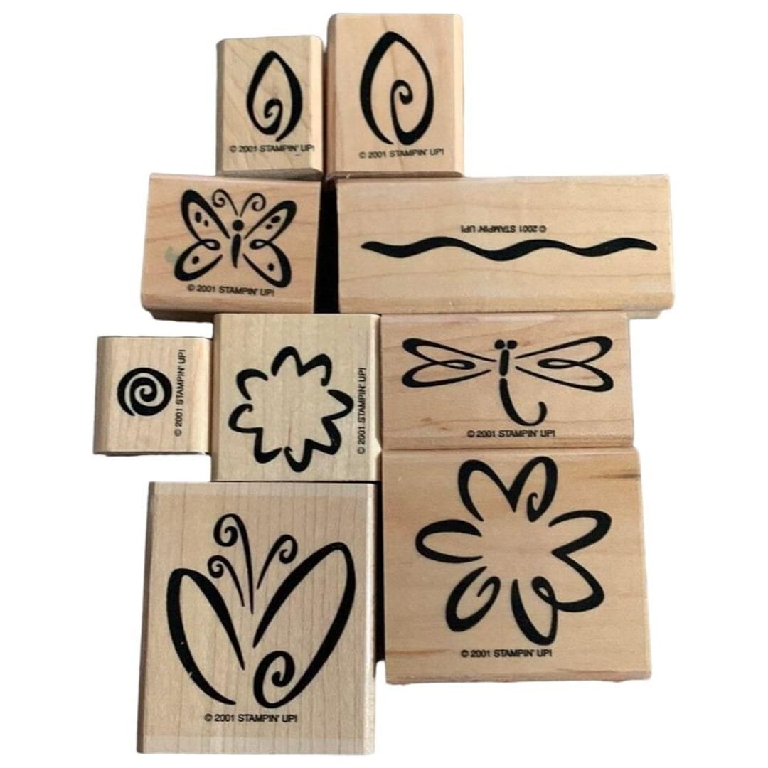 Stampin Up! Fresh Flowers Rubber Stamp Set of 9 - Etsy