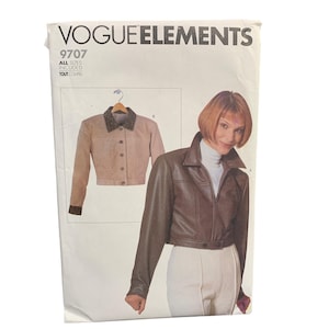 Vintage Vogue 9707 Sewing Pattern Misses Jackets Size 6-22 uncut 1990s