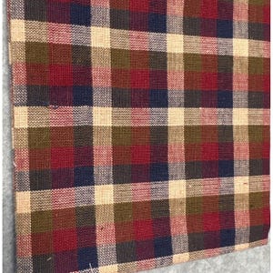 Plaid Cotton Fat Quarter Fabric 18&quot;x22&quot; Multicolor For Quilting/Sewing Crafts
