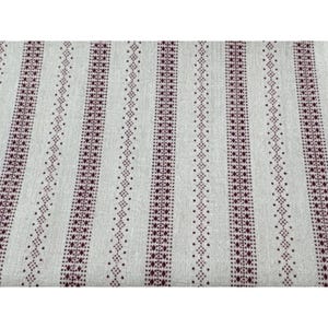 Vintage-Inspired Red & Cream Striped Cotton Fabric 3/8 yard x 44&quot; for Sewing Crafting Projects