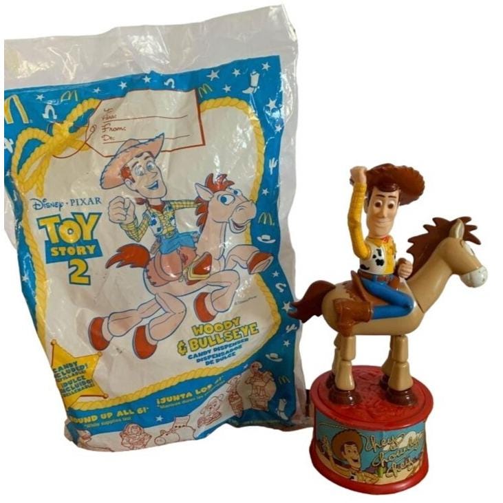 Disney Pixar Toy Story 2 1999 Woody & Bullseye Candy Dispenser