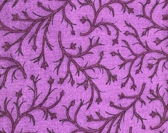 Lila geblümter Baumwollstoff, 1 Yard (ca. 91 cm), 18" x 44" (ca. 46 x 112 cm), Material zum Quilten und Nähen