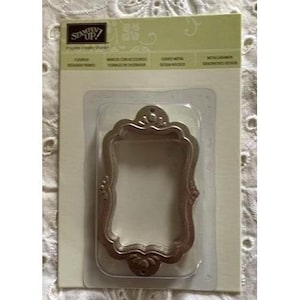Stampin Up! Designer Frames Embossing Folder Die Cut Set Metal 2.93" x 1.34"
