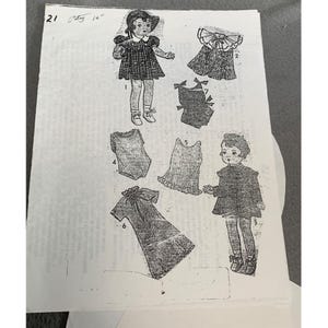 Wzór Simplicity 1901 Patsy Rozmiar 16" Lalki Sukienka i Akcesoria Szycie Lata 30. XX wieku