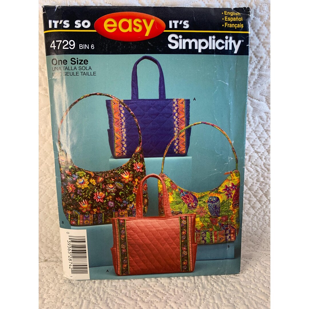 Simplicity Misses Handbag Sewing Pattern 4729 - Uncut 2004 - Etsy