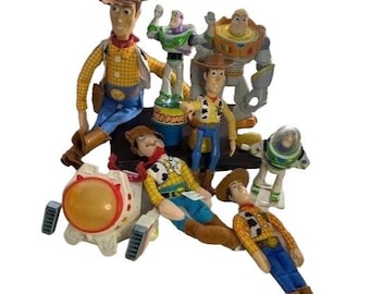 Disney Toy Story Lot of Woody & Buzz Lightyear Action Figures Plush Mixed Set