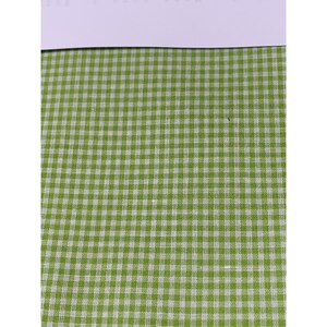 Green & White Gingham Check Cotton Fabric 44&quot; Wide 1/2 Yard Craft Sewing