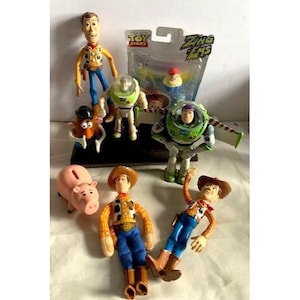 Disney Pixar Toy Story Action Figure Lot Featuring Woody Buzz Lightyear & More Used image 1