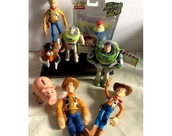 Disney Pixar Toy Story Action Figure Lot Featuring Woody Buzz Lightyear & More Used