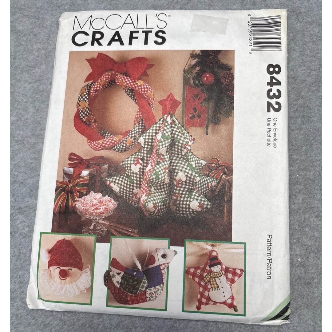 Vintage Mccalls Crafts 8432 Christmas Decor Pattern Uncut 1996 - Etsy