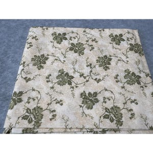 Green Floral Cotton Fat Quarter 18x22 Fabric For Quilting Crafts