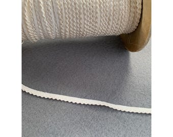 Vintage-weiße, gedrehte Baumwollkordel, 1/4 Zoll breit, 3 Yards, zum Nähen und Basteln
