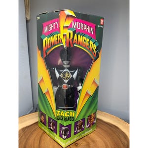 Mighty Morphin Power Rangers Black Ranger Zach Action Figure 1993 Bandai