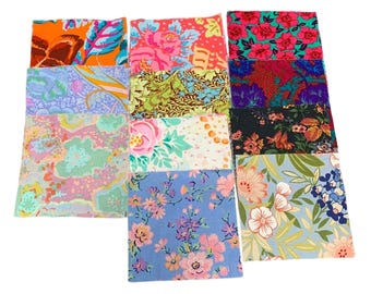 24 Precut 5" Cotton Fabric Squares Quilting Floral Prints Craft Sewing Material