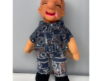 Mr. Magoo Plush Doll In Patterned Outfit 8" w/ Suction Cup Vintage USA