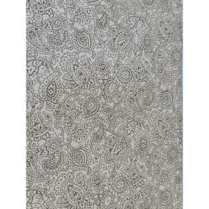 Paisley Pattern Beige Fabric Cotton Material 18x15&quot; for Sewing & Craft Projects