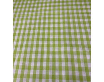 Grün-weiß karierter Baumwollstoff, 45,7 x 86,4 cm (18" x 34"), zum Nähen, Basteln und Quilten