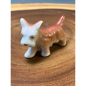 Vintage Japan Porcelain Dog Figurine Collectible 1.5 Inch tall