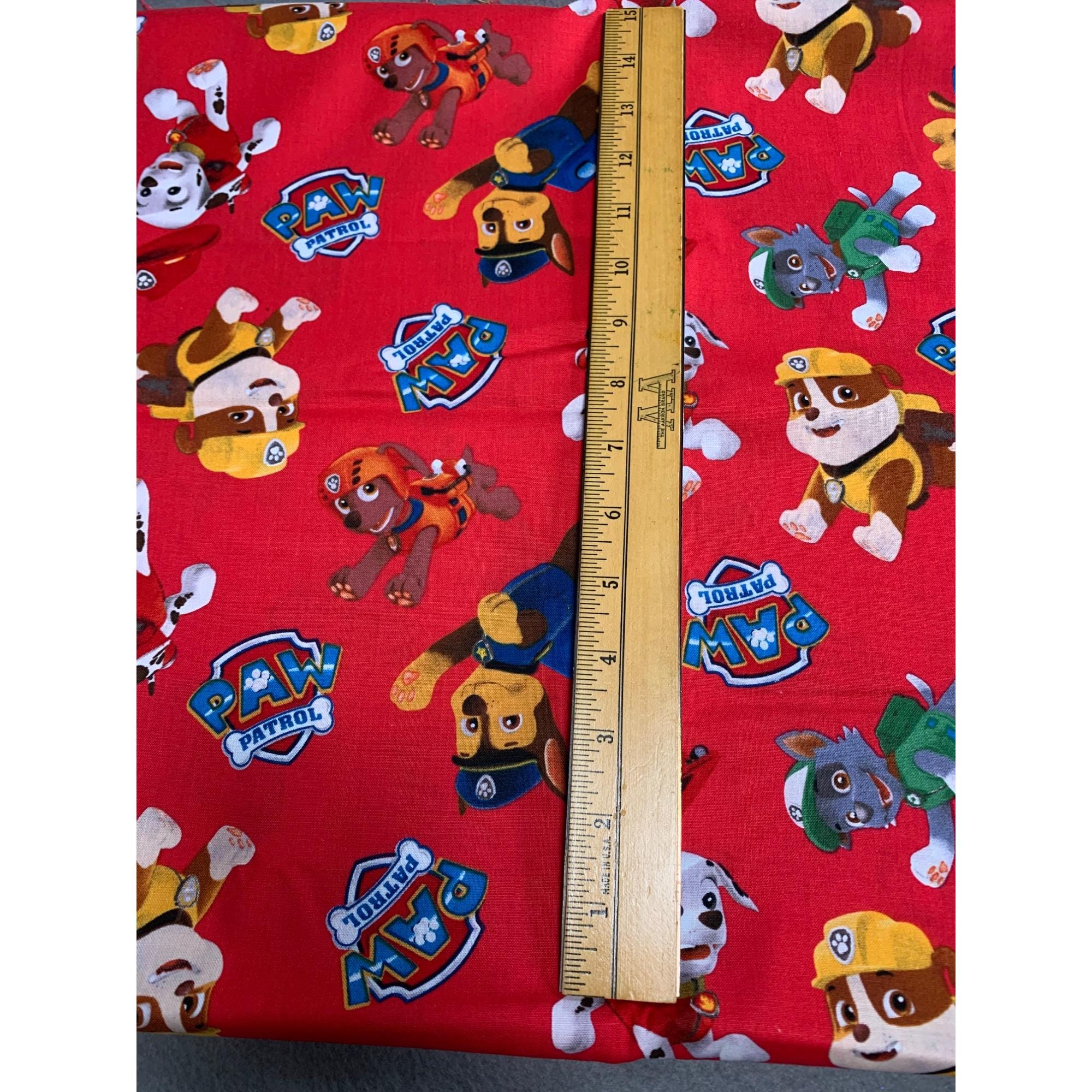 Paw Patrol Red Fabric 1/2 Yard 44 Wide Cotton Quilting Crafts & Sewing ...