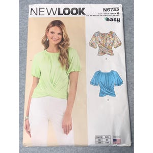 New Look N6733 Sewing Pattern Tops Size XSmall Small Medium XLarge XXLarge Uncut 2022