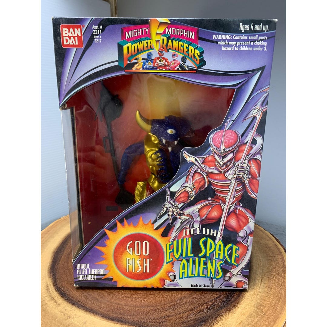 Mighty Morphin Power Rangers Deluxe Evil Space Aliens Goo Fish Figure ...