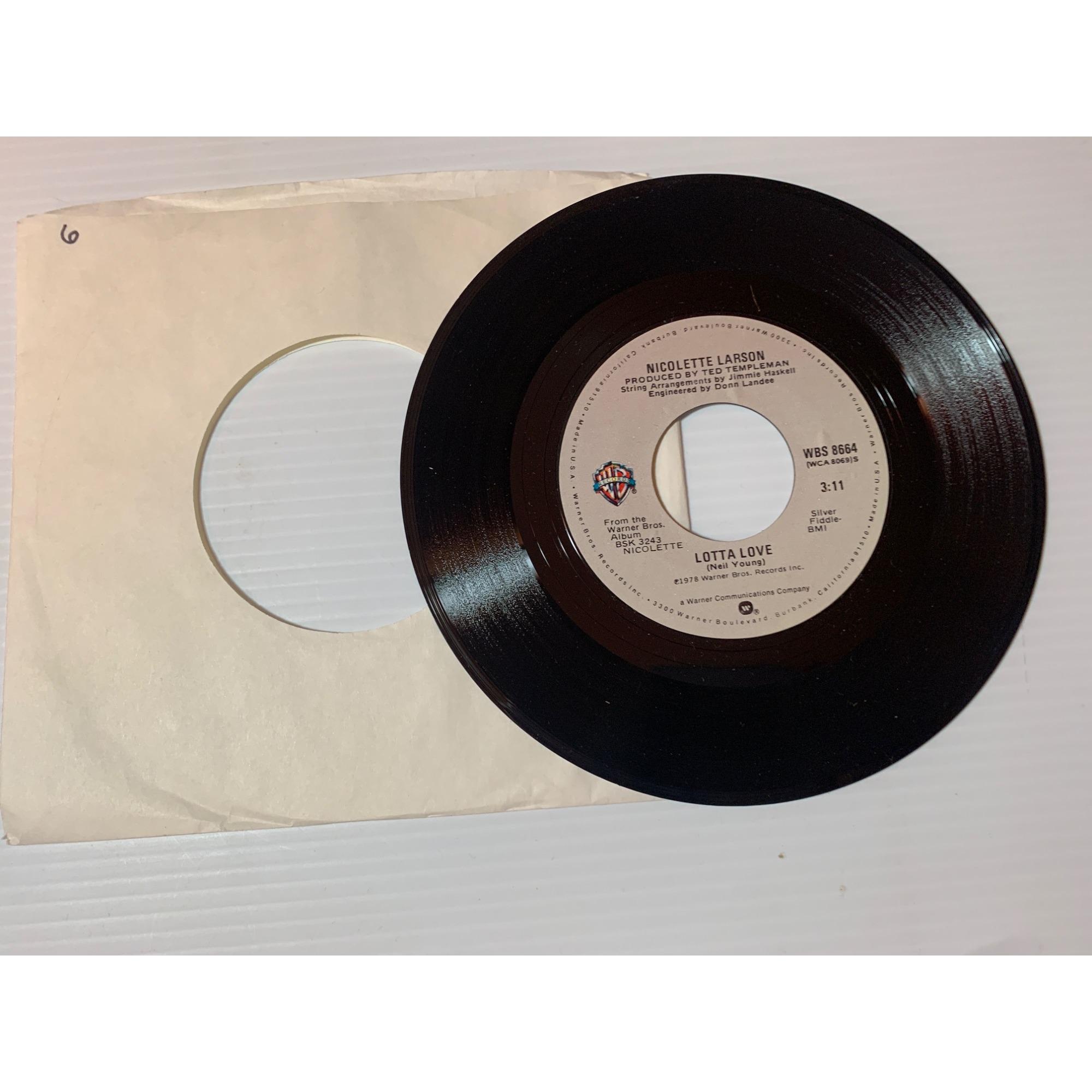 Vintage Nicolette Larson 45 RPM Vinyl Record 