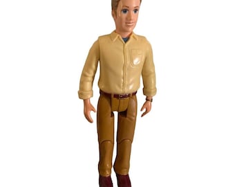 Fisher Price Loving Family Dad Action Figure 6" Brown/Yellow 2006 Jointed Arms & Legs